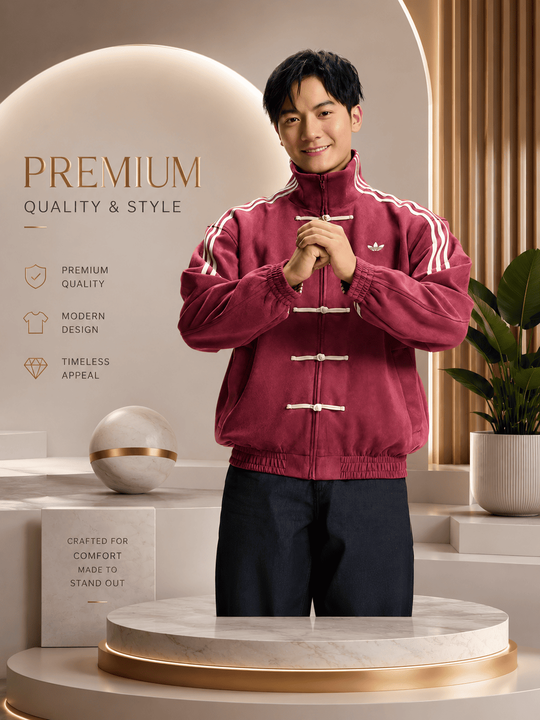 Adidas Mandarin Collar Jacket – Chinese New Year Inspired Track
