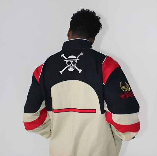 Exowear Hat Pirates Jacket โ One Piece Bomber Varsity Jacket