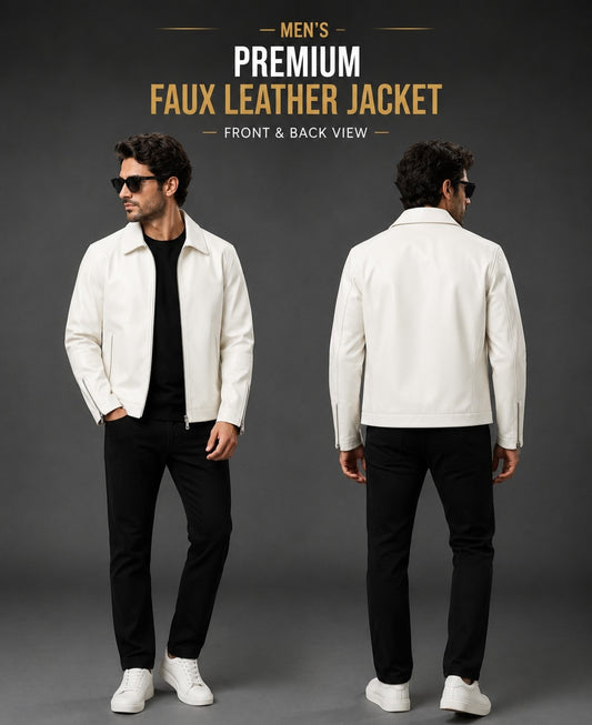 Oversized Vegan Leather Streetwear Jacket