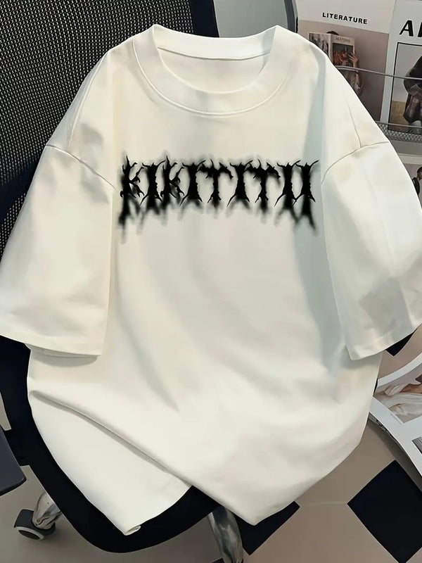 Trendy White Printed T-Shirt for Men | Stylish Graphic Design | Comfortable Cotton Casual Wear