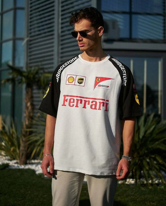Full white Ferrari F1 T-Shirt Exowear