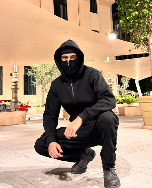 Solo Blacklava Zip-Up Hoodie by Exowear