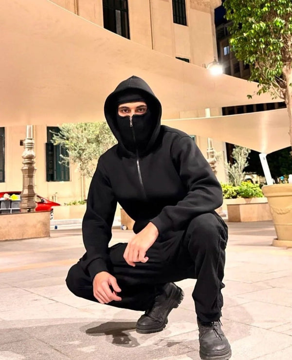 Solo Blacklava Zip-Up Hoodie by Exowear