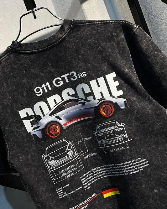 Acid Wash Black Oversized T-Shirt | Unisex Streetwear Graphic Tee | Vintage Washed Casual Style