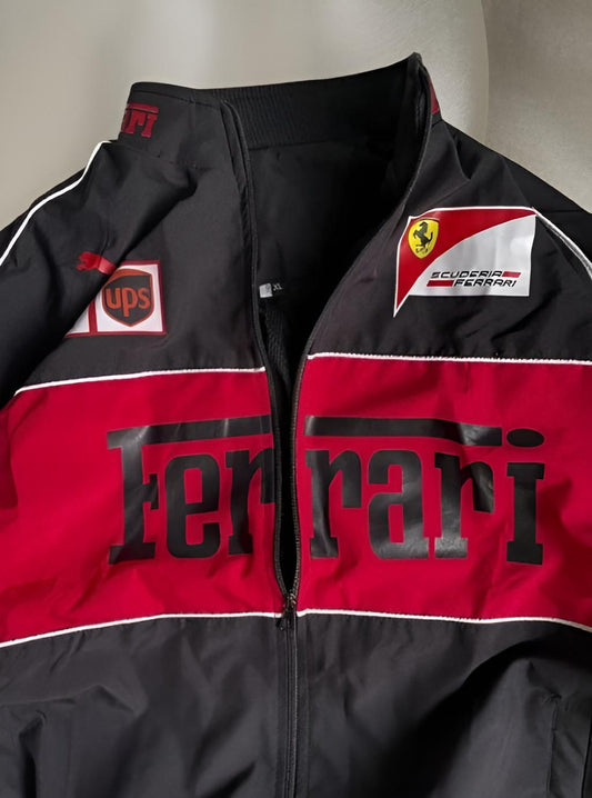 Black Ferrari F1 Unisex Racing Jacket by Exowear
