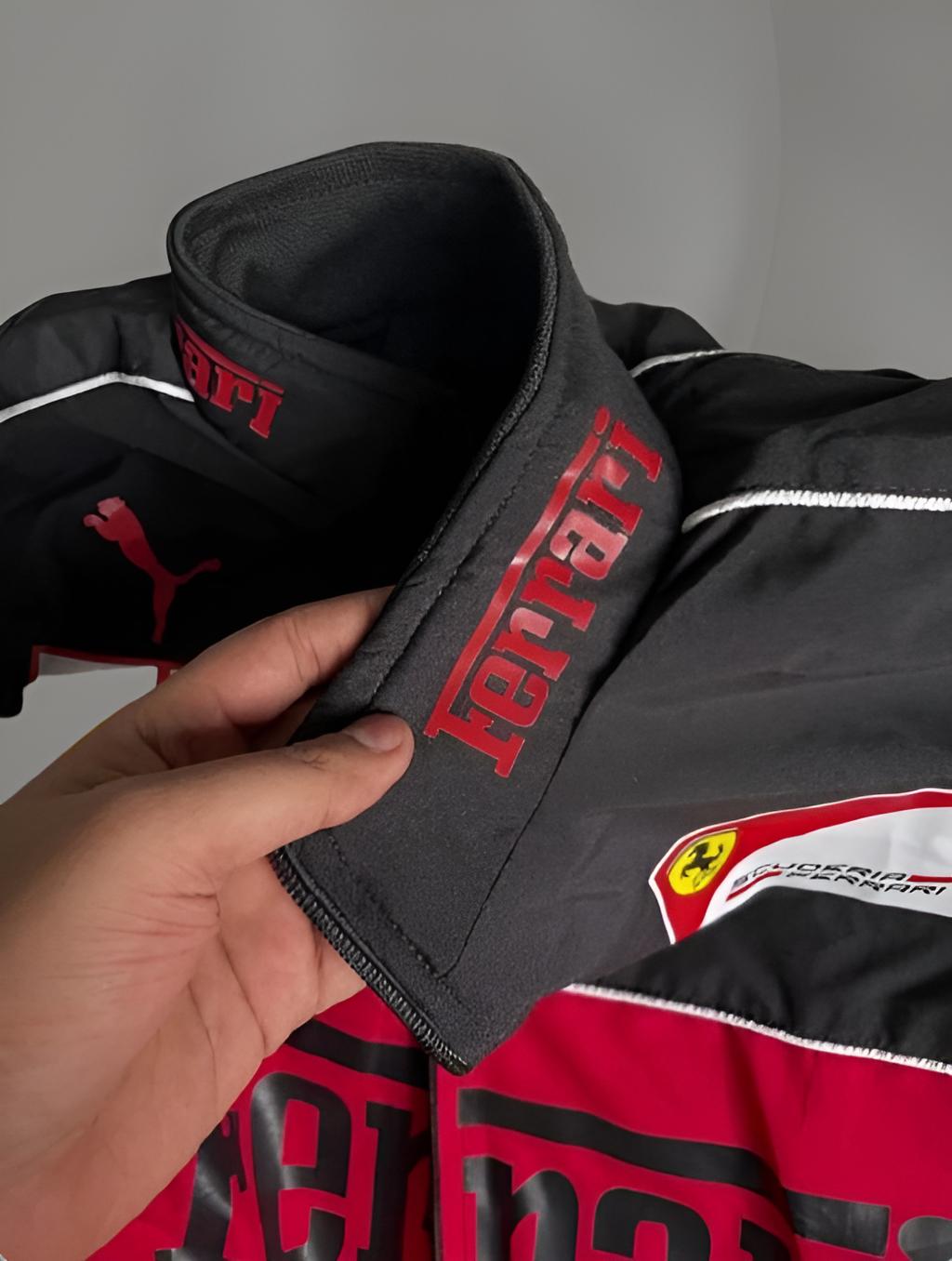 Black Ferrari F1 Unisex Racing Jacket by Exowear