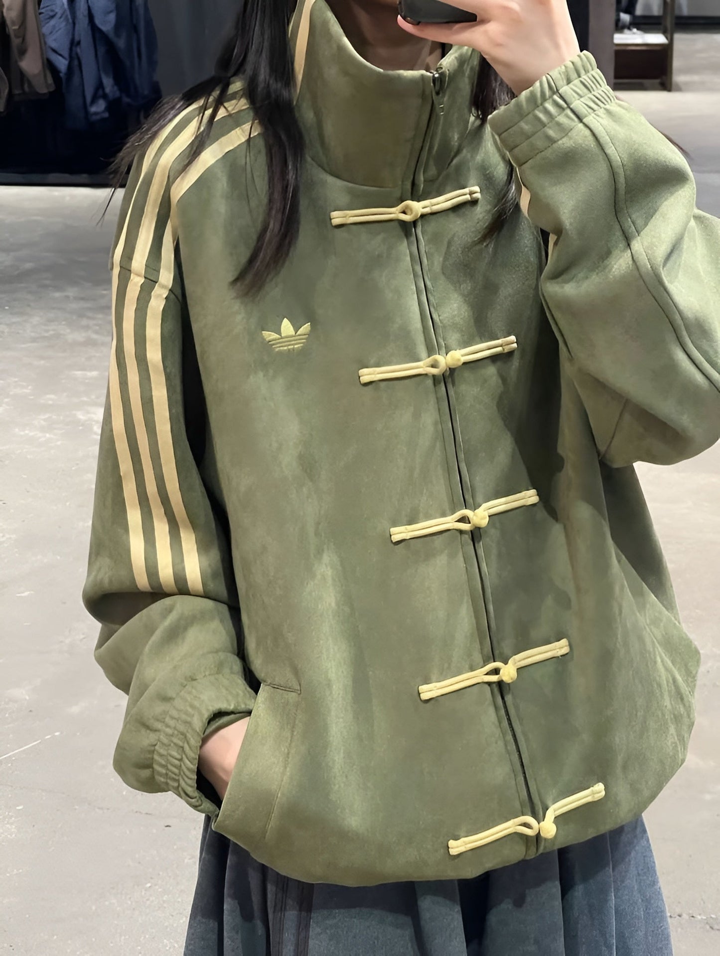 Lunar New Year Suede Track Jacket | Premium Streetwear Outerwear